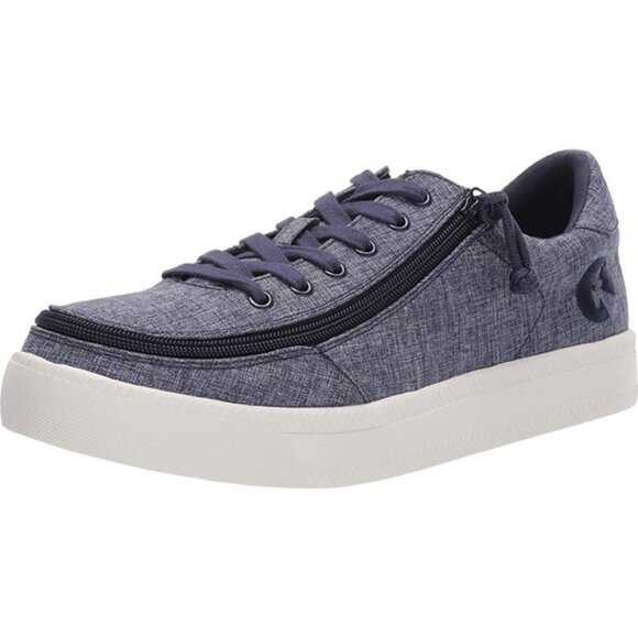 NEW Billy Footwear Women Sneaker Low Top Zip Up Blue Adaptive Size 9 M BY91 - Picture 2 of 7